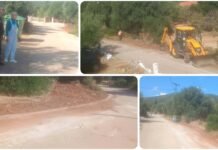 Εργασίες αποκατάστασης διαβρώσεων στον κεντρικό δρόμο των Πουλάτων